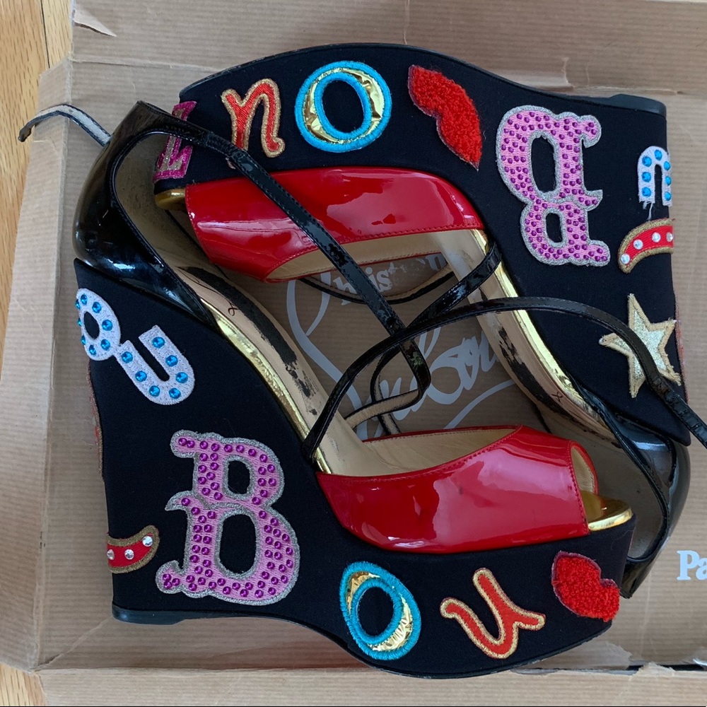 Christian Louboutin Zeppa Wedge Platforms US7-7.5